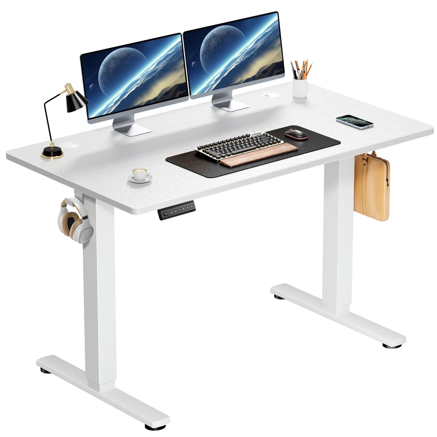 JHK Electric Height Adjustable Standing Desk, 40x24 Inch Ergonomic Sit-Stand Workstation