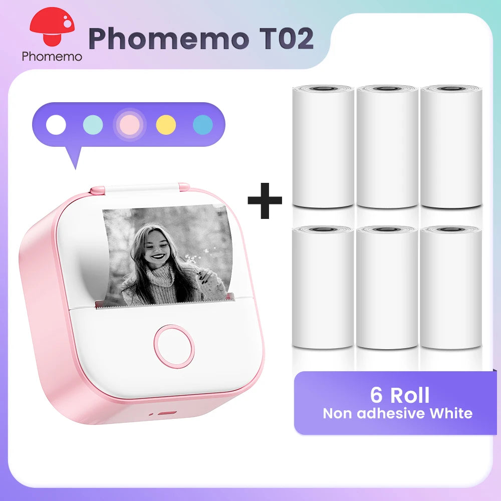 ✅ Phomemo T02 Mini Pocket Printer – Portable Label Maker & Sticker Printer