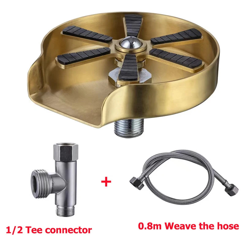 Stainless Steel Cup & Bottle Washer – Sink-Mounted Glass Rinser for Kitchen, Bar, or Café