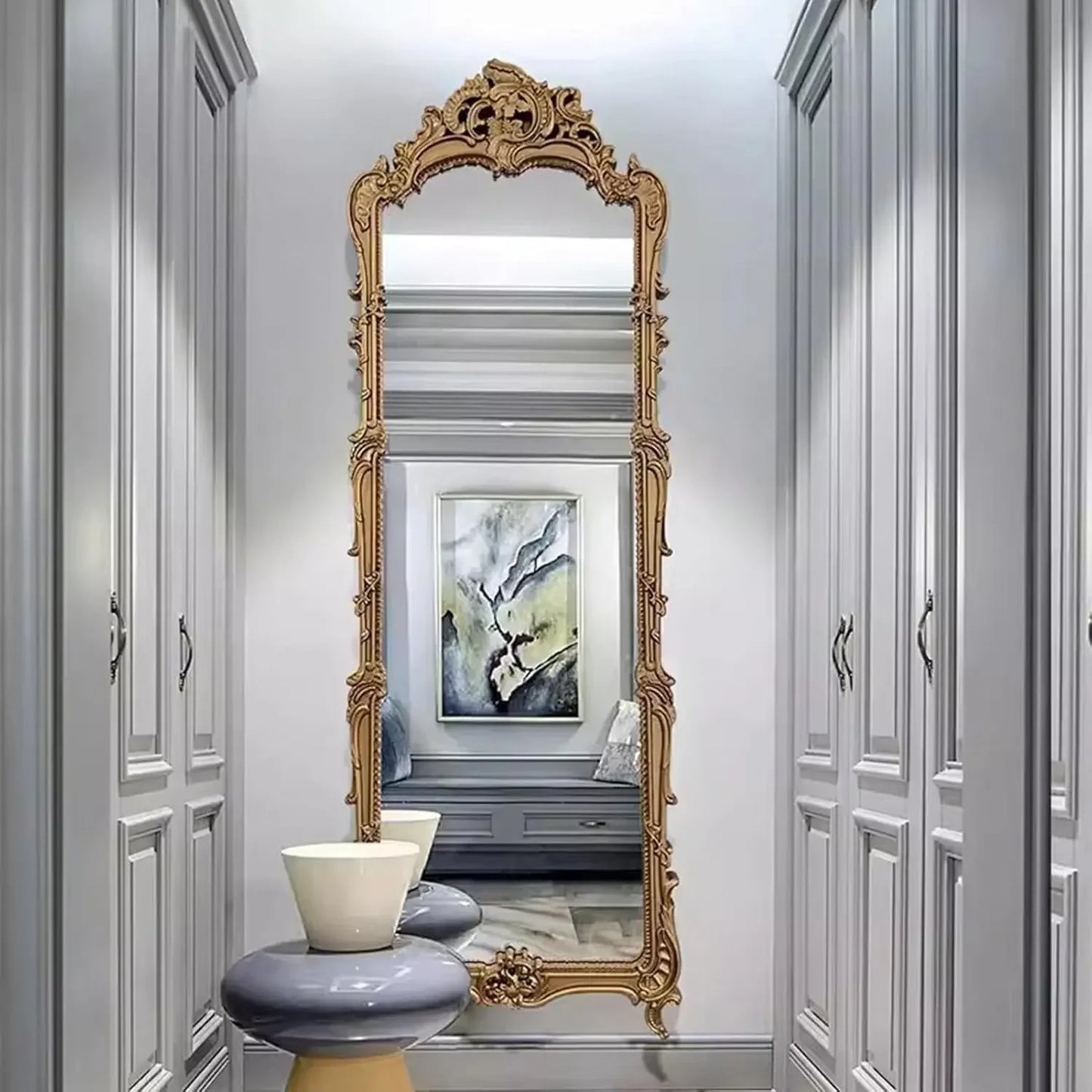 Corridor Decorative Wall-Mounted Mirror for Entryway or Bedroom