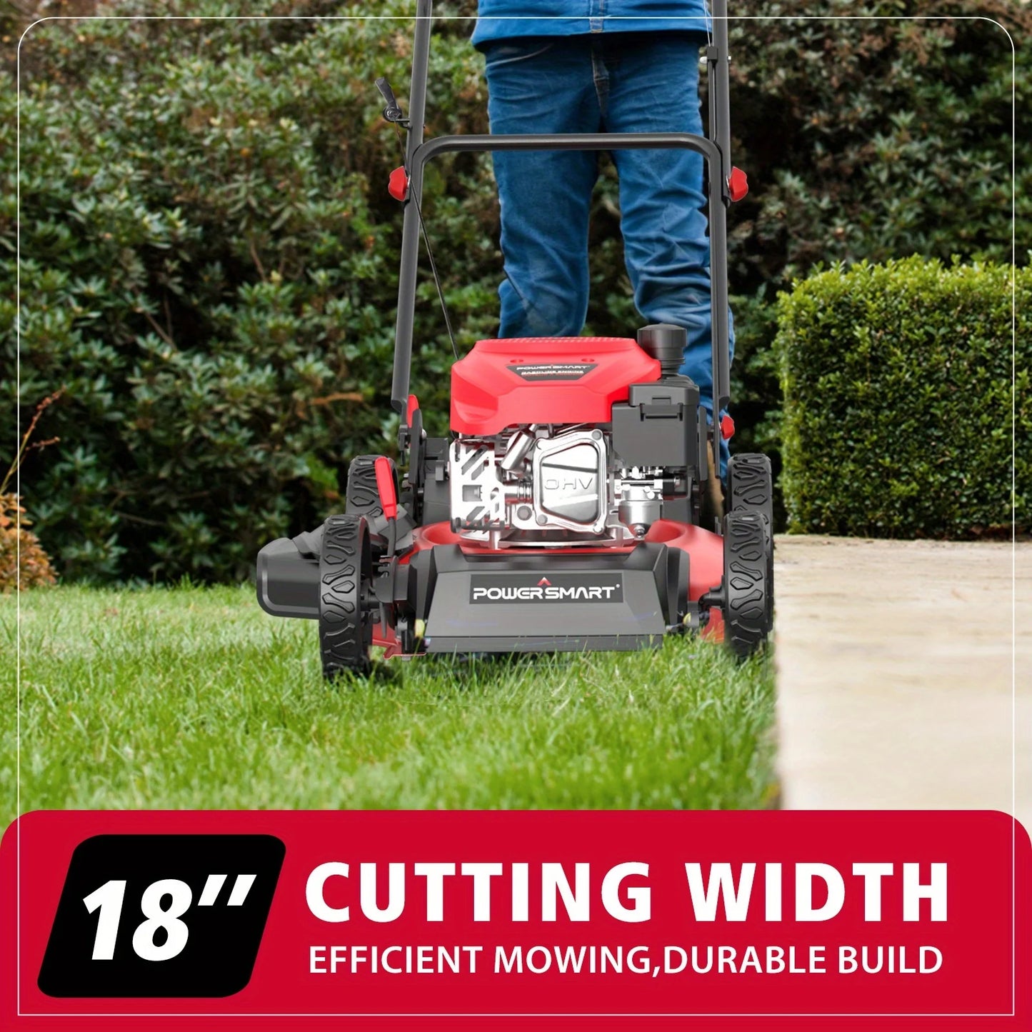 PowerSmart 17" 144cc Gas Push 3-in-1 Lawn Mower