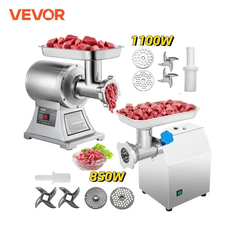 VEVOR Electric Meat Grinder 122–250 KG/H Heavy-Duty Commercial Mincer & Food Processor