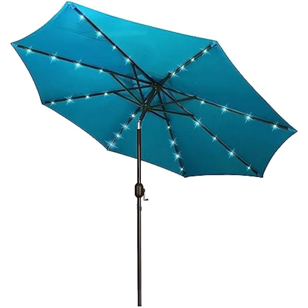 ✅ 9FT LED Patio Umbrella – Outdoor Market Umbrella for Garden, Deck, Pool & Beach