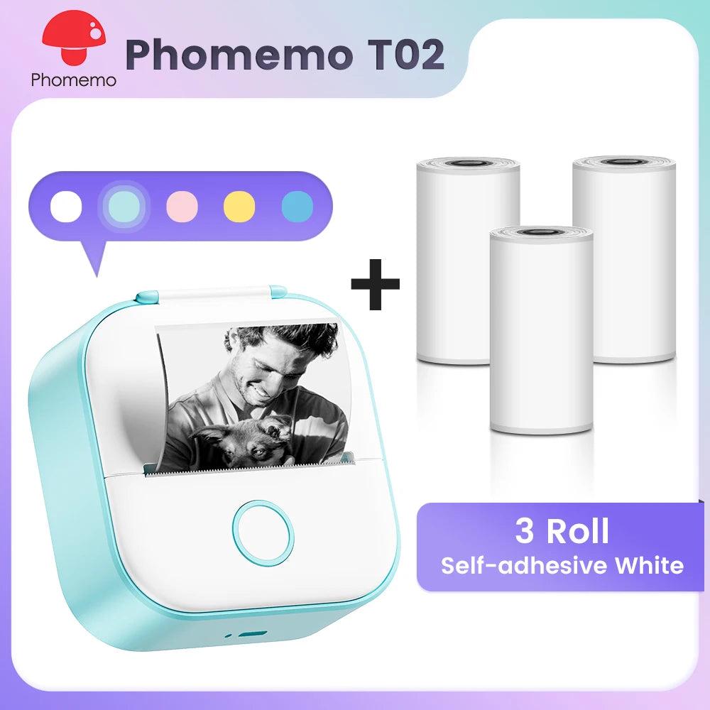 ✅ Phomemo T02 Mini Pocket Printer – Portable Label Maker & Sticker Printer