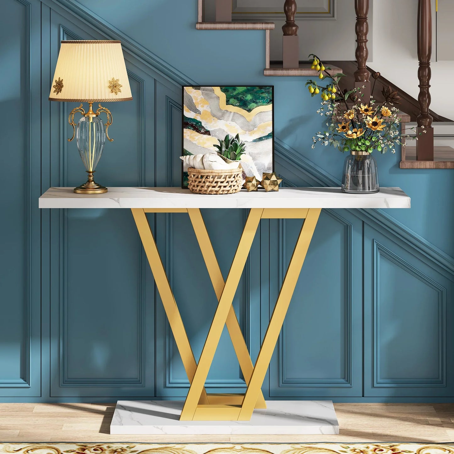 Tribesigns 43" Industrial Console Table, Entryway Furniture
