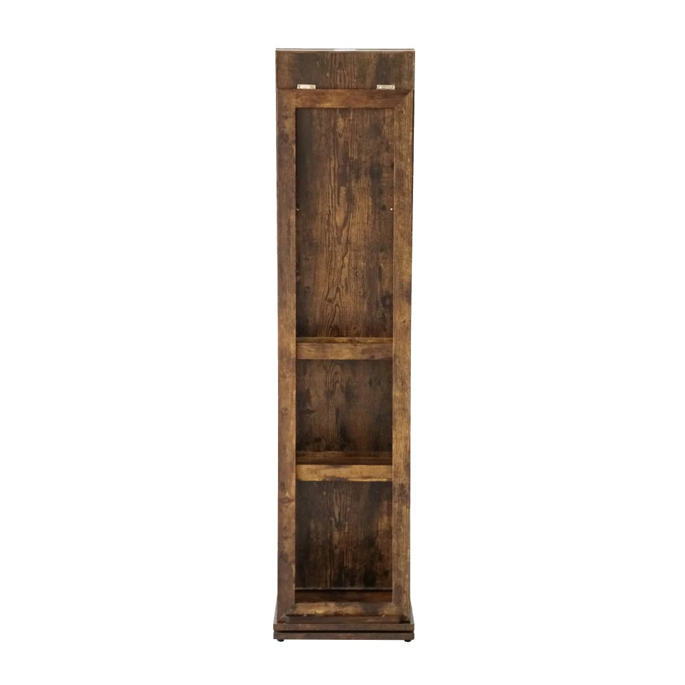 360° Swivel Full-Length Mirror with Jewelry Storage – Elegant Home Decor Cabinet