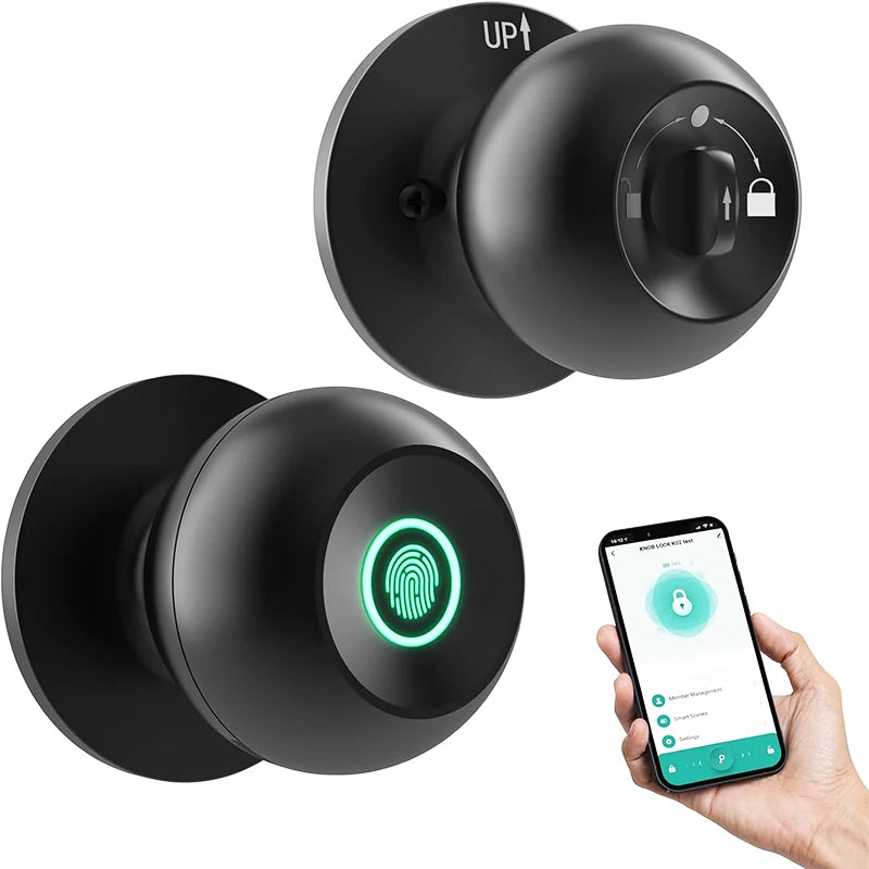 CIEPOJIET Tuya Smart Fingerprint Door Lock with Bluetooth & Keyless Entry