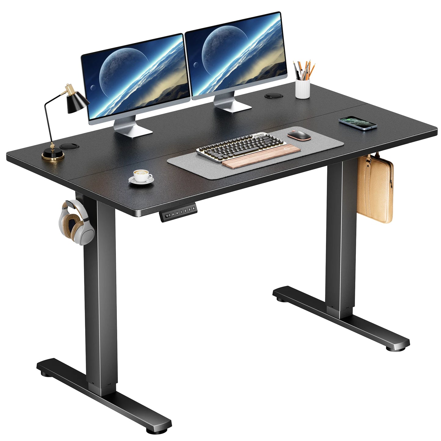 JHK Electric Height Adjustable Standing Desk, 40x24 Inch Ergonomic Sit-Stand Workstation