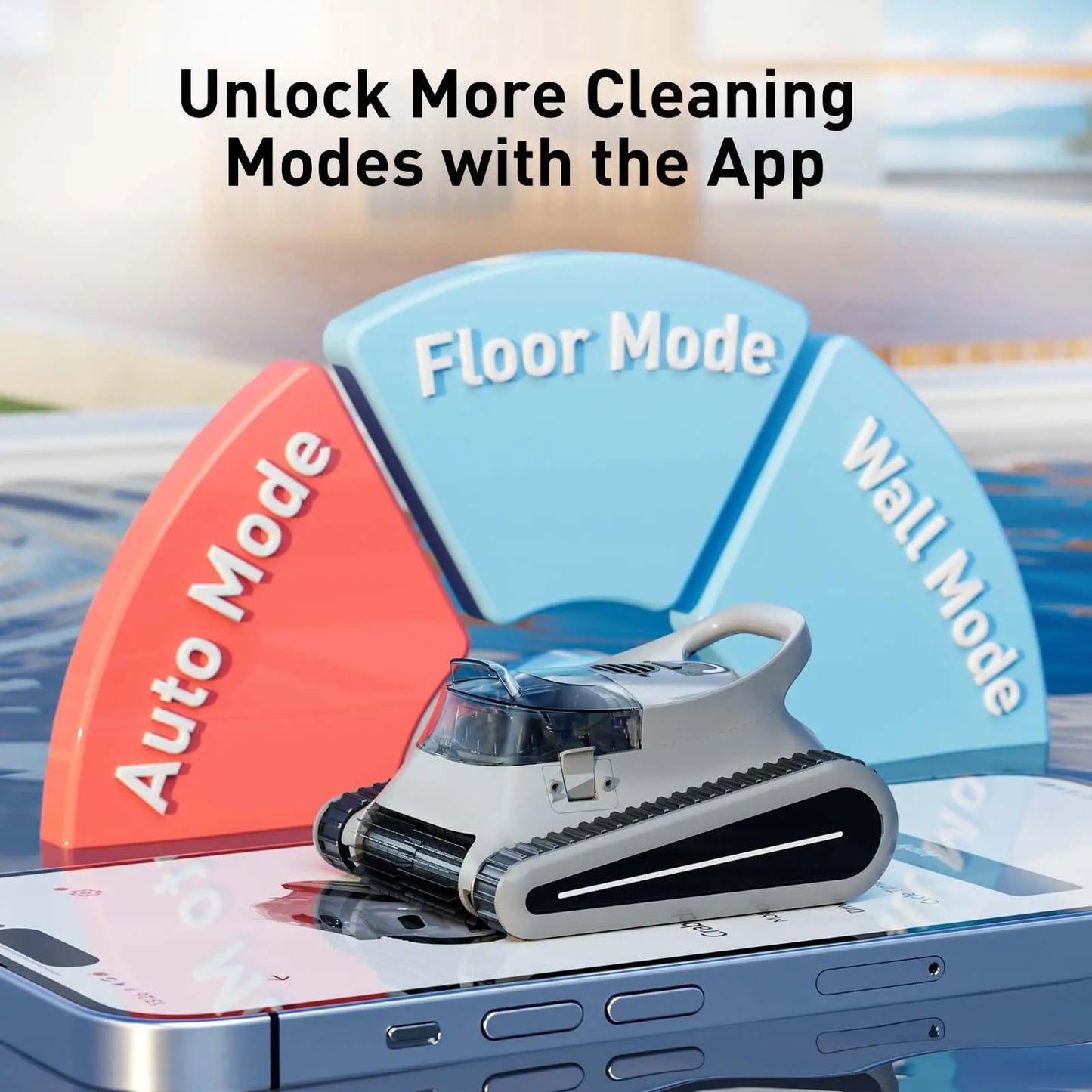 2025 Seauto Crab Pro – Cordless Robotic Pool Cleaner for Inground Pools (Up to 2000 Sq. Ft.)