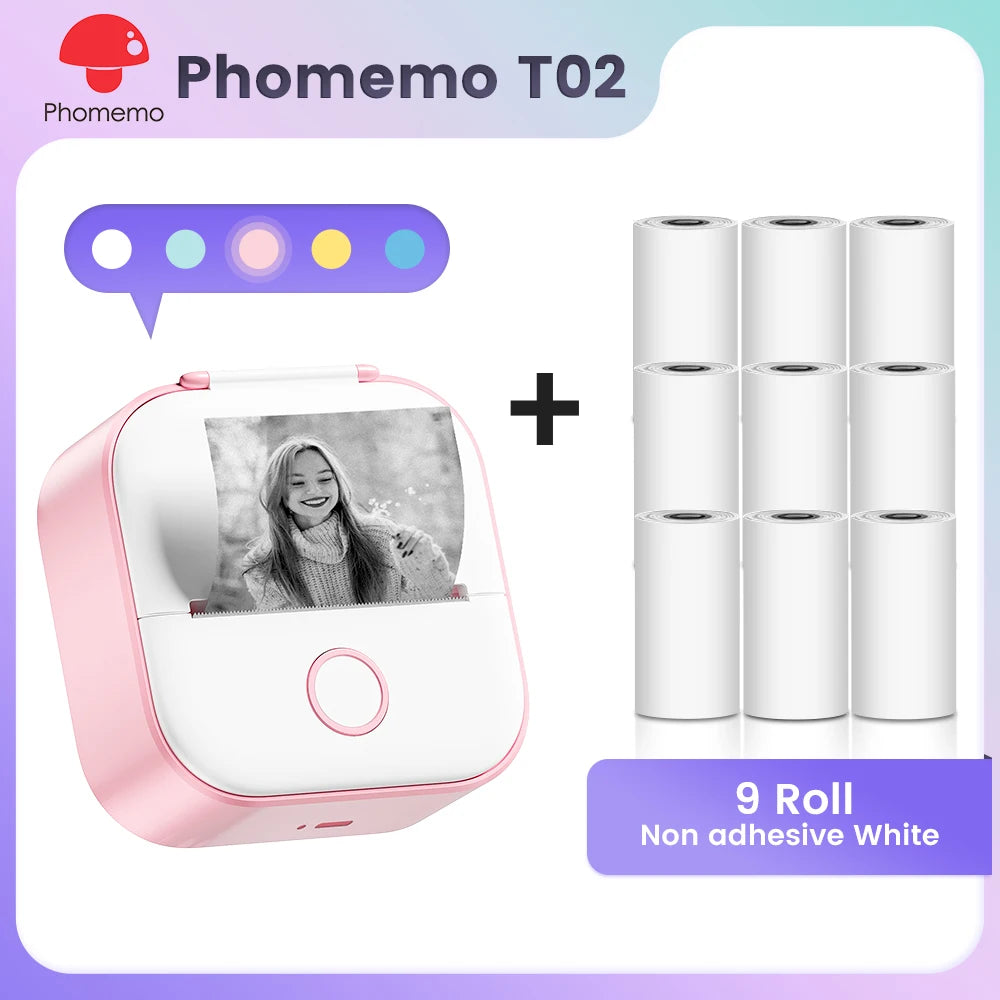 ✅ Phomemo T02 Mini Pocket Printer – Portable Label Maker & Sticker Printer