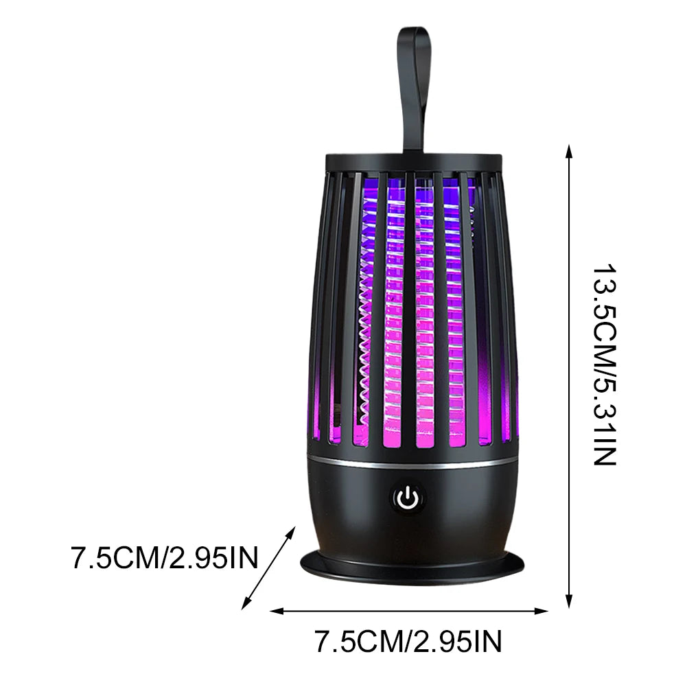 USB Rechargeable Electric Mosquito Swatter & Fly Trap with Night Light