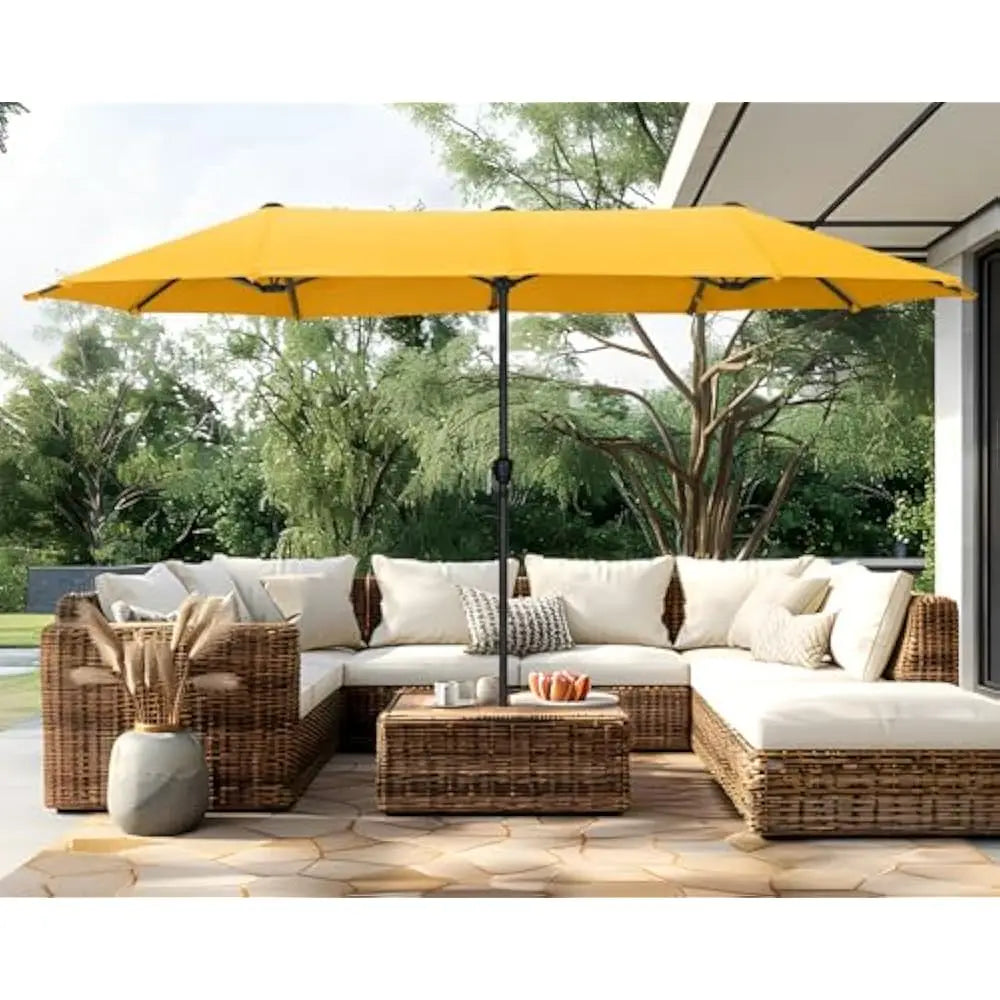 ✅ 13 FT Double-Sided Patio Umbrella – Twin Outdoor Market Umbrella with Crank