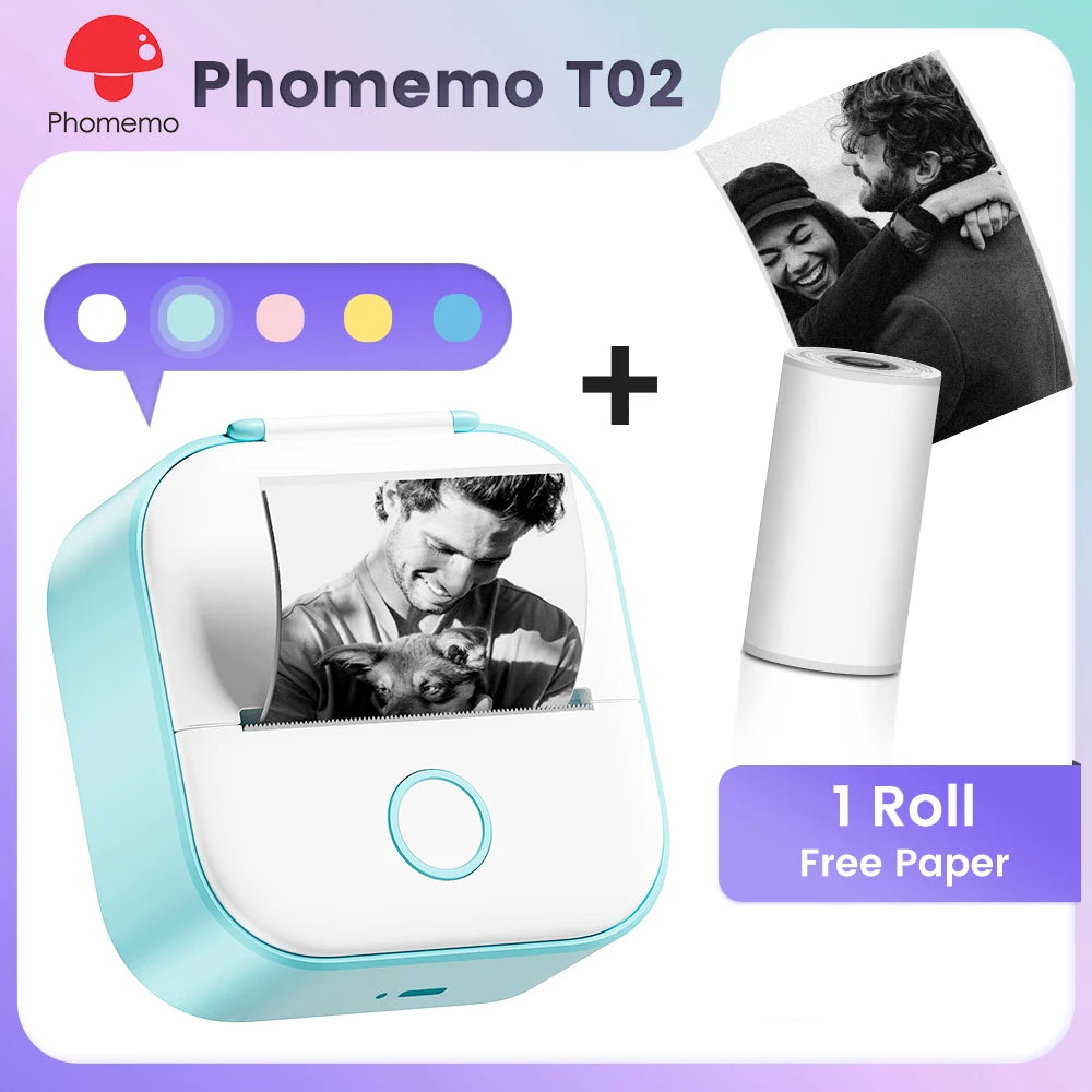 ✅ Phomemo T02 Mini Pocket Printer – Portable Label Maker & Sticker Printer