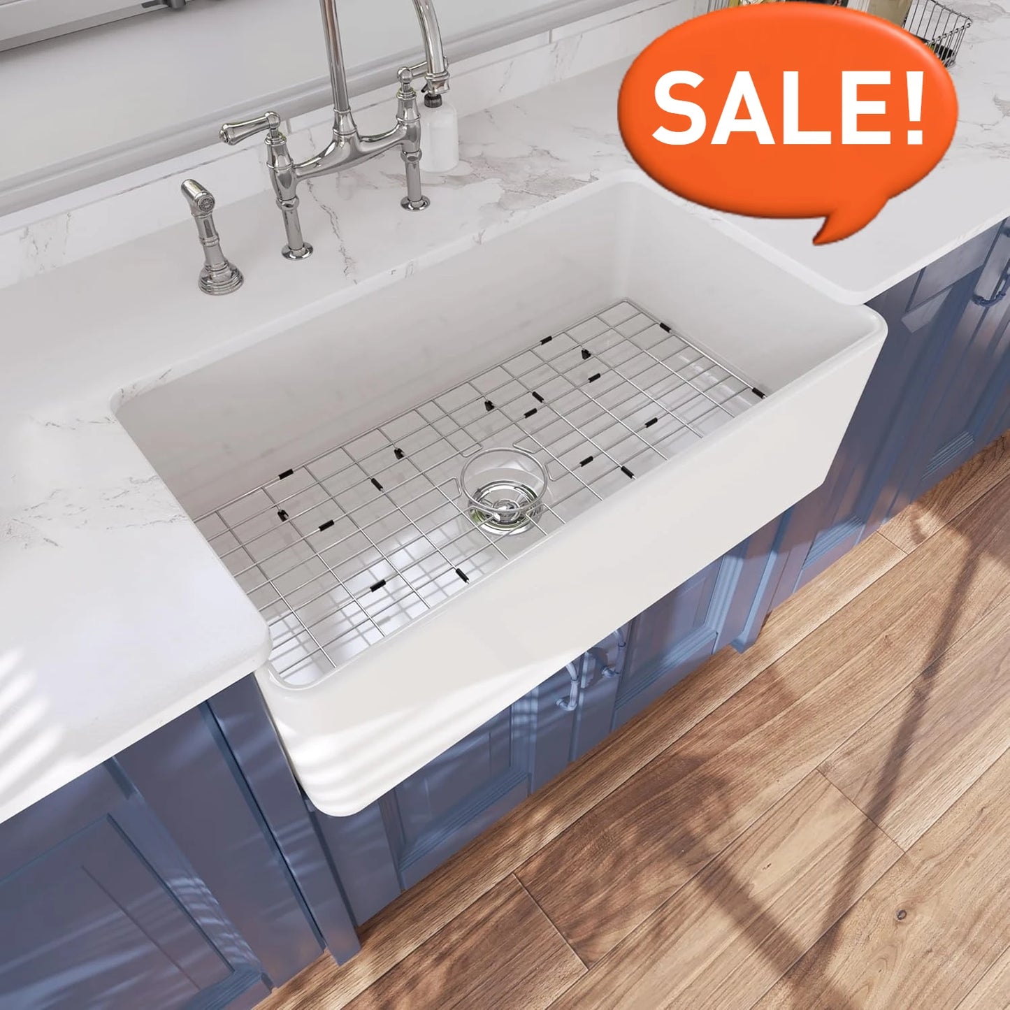 33" Undermount Apron Front Farmhouse Kitchen Sink