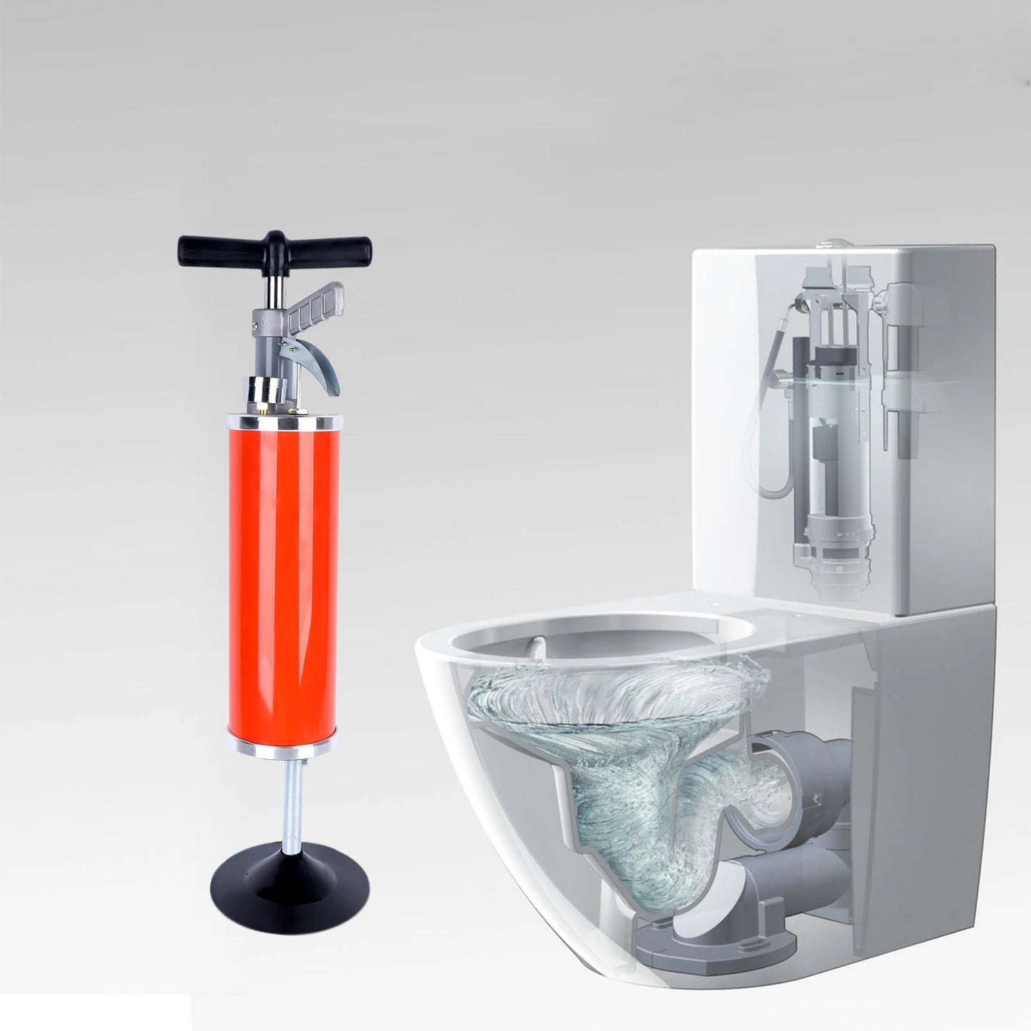 Drain Buster Plunger: Manual Power Suction Tool for Unblocking Toilets, Sinks, and Pipes