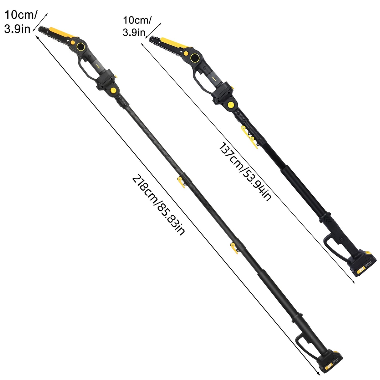 2-in-1 Mini 6" Cordless Chainsaw & Pole Saw – 21V Handheld Electric Saw for Woodworking & Pruning
