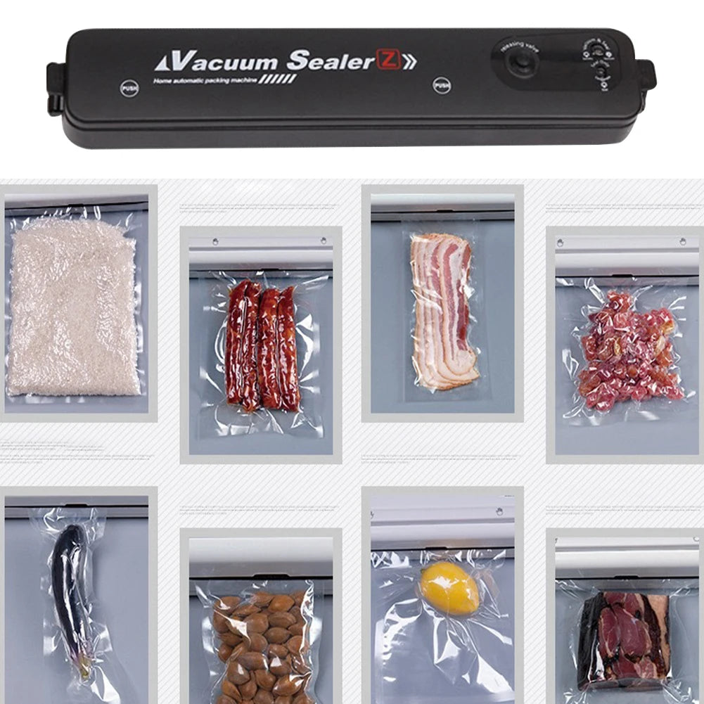 Food Vacuum Sealer Machine with 10 Bags – Kitchen Sealing Device for Food Storage
