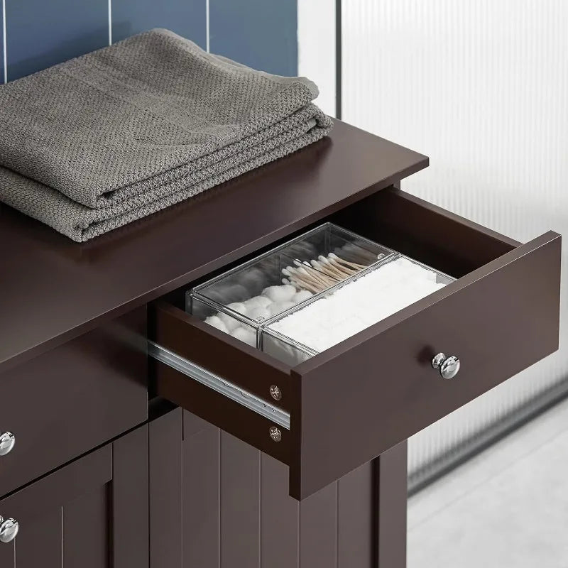 Tilt-out Bathroom Laundry Cabinet Hidden Hamper Organizer