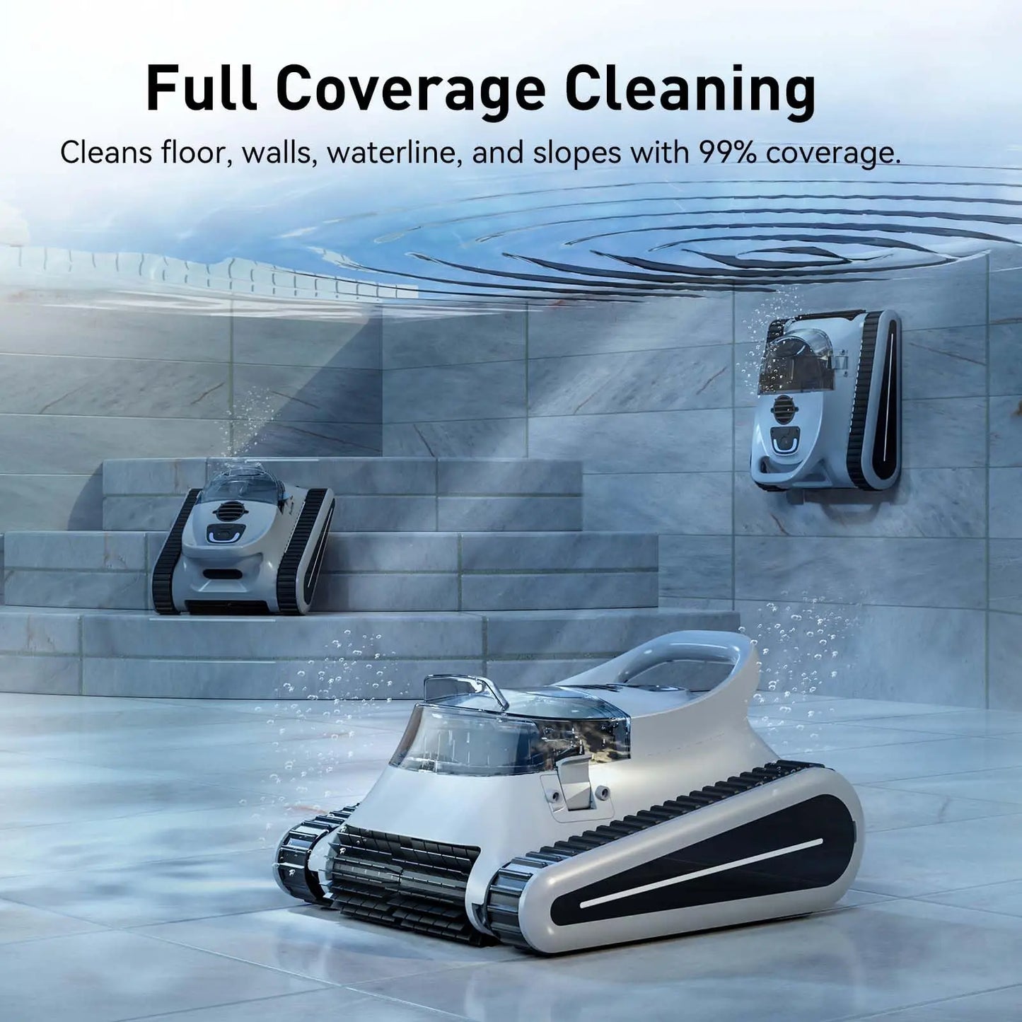 2025 Seauto Crab Pro – Cordless Robotic Pool Cleaner for Inground Pools (Up to 2000 Sq. Ft.)