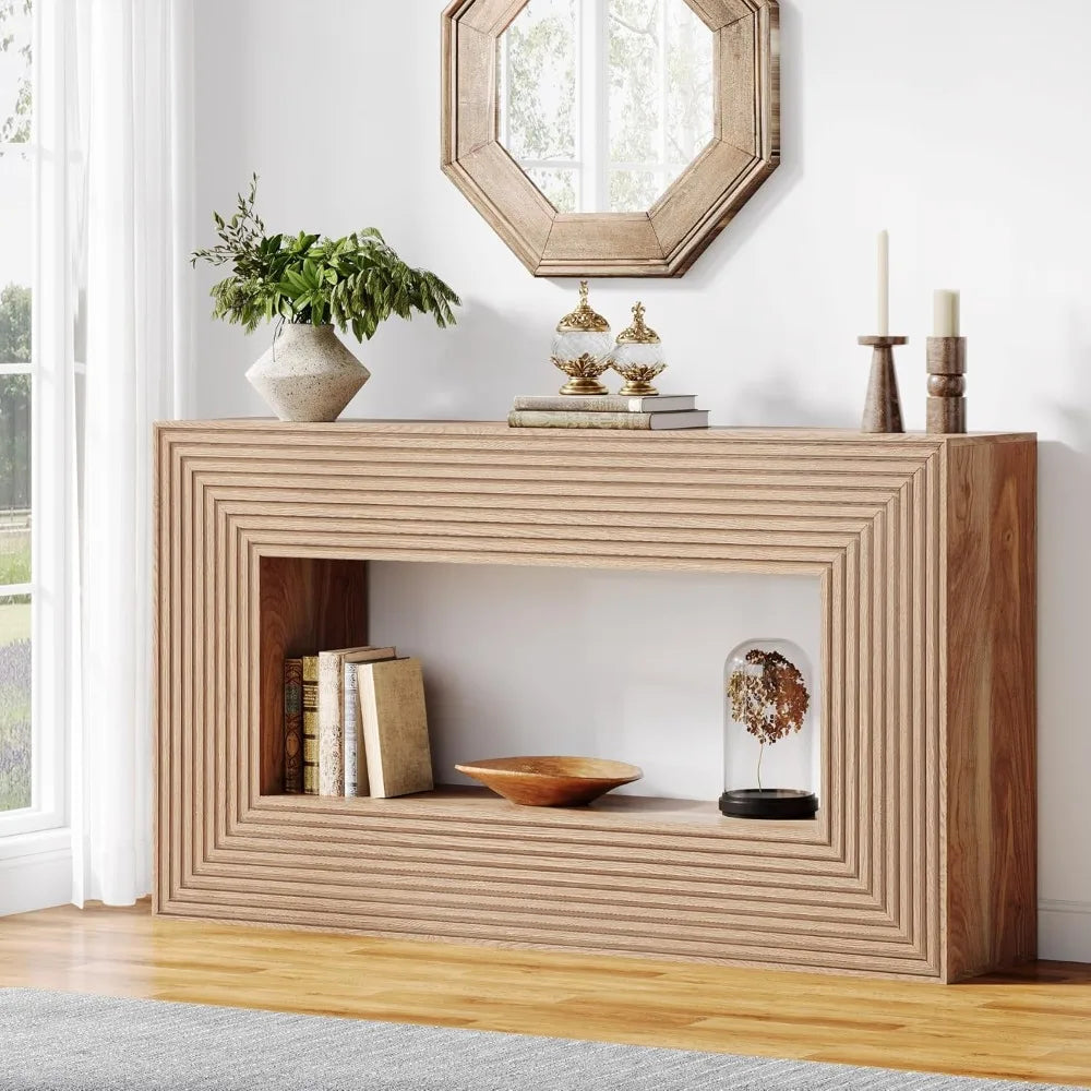 59" Sofa Console Table with Storage, for Living Room or Hallway