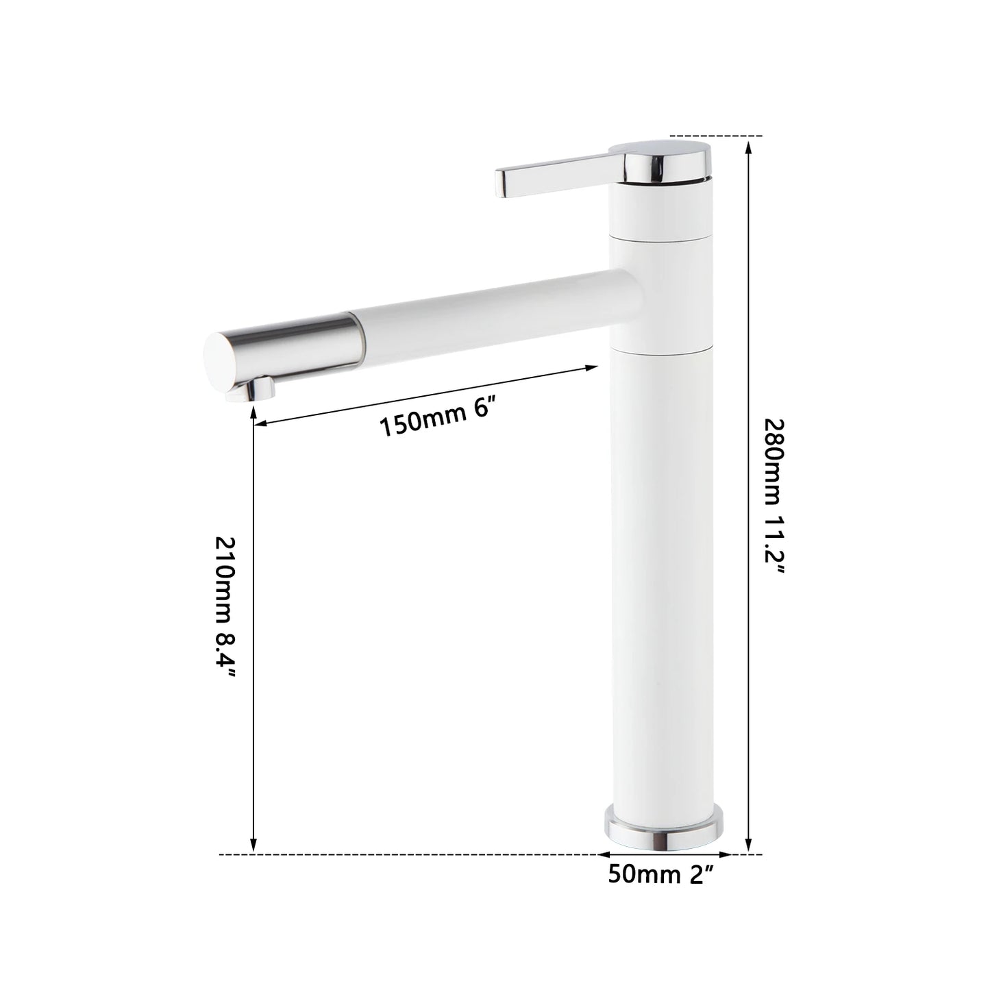 JIENI Bathroom Gold & Chrome Basin Faucet, Deck-Mounted Single Handle