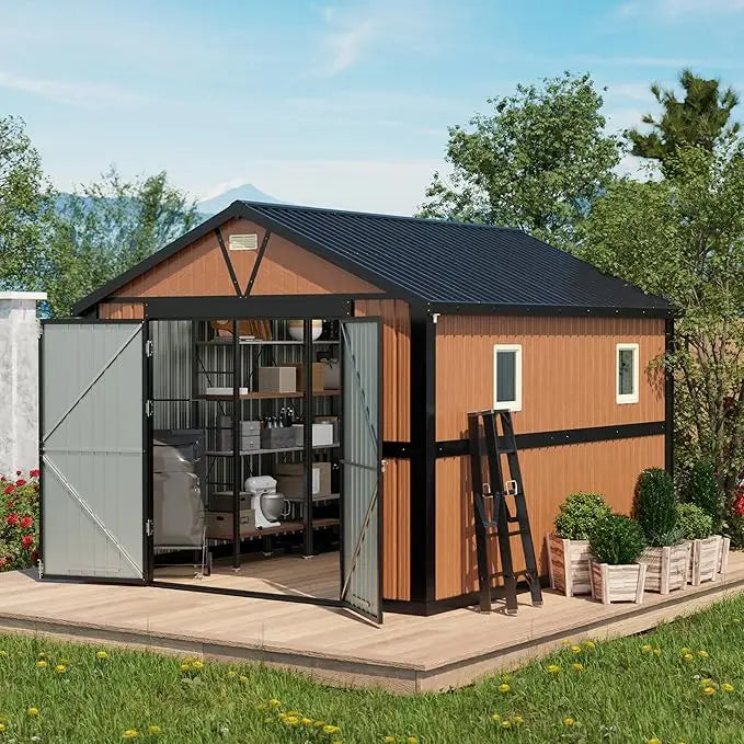 Outdoor Metal Shed 10x12 FT – Lockable, Spacious & Weather-Resistant