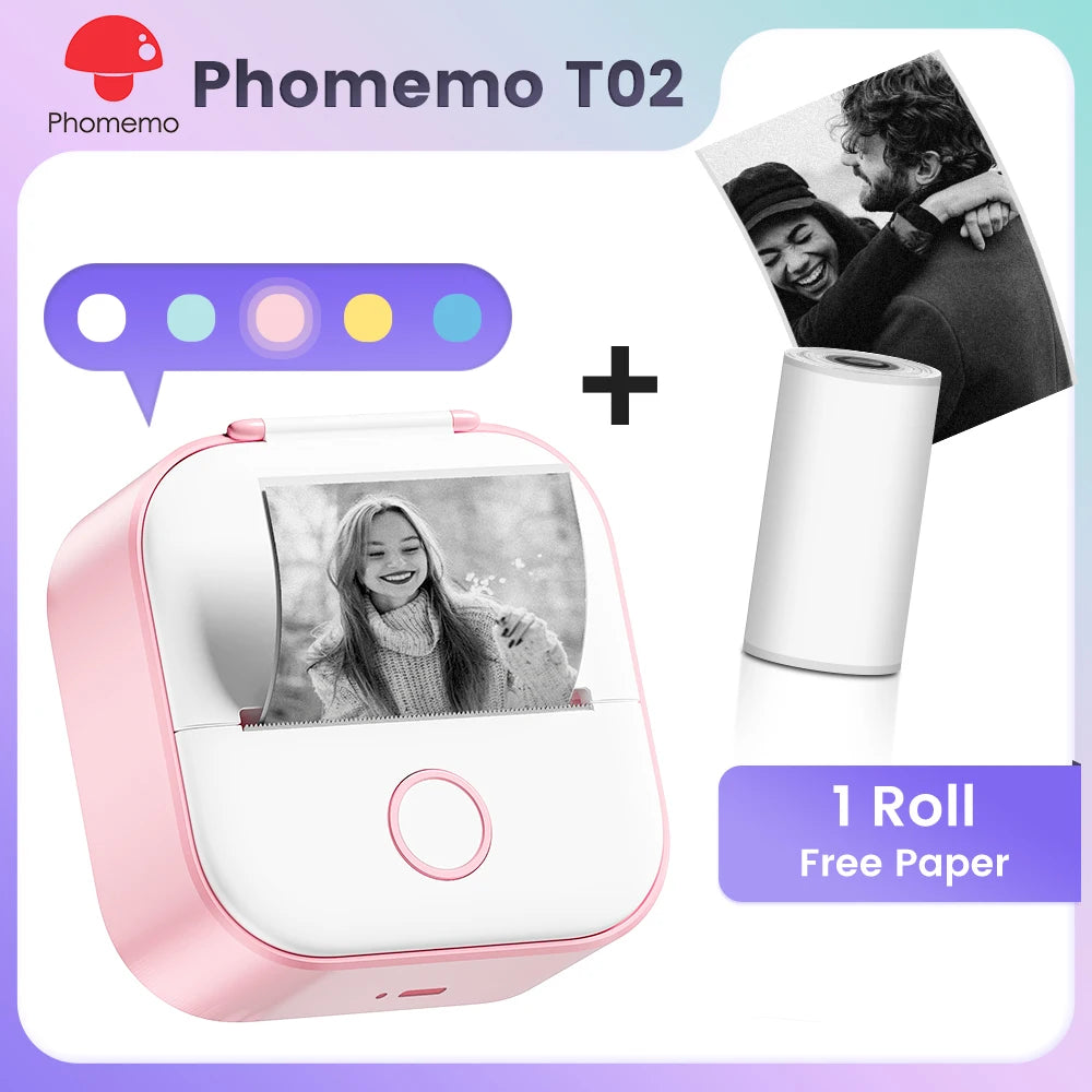 ✅ Phomemo T02 Mini Pocket Printer – Portable Label Maker & Sticker Printer