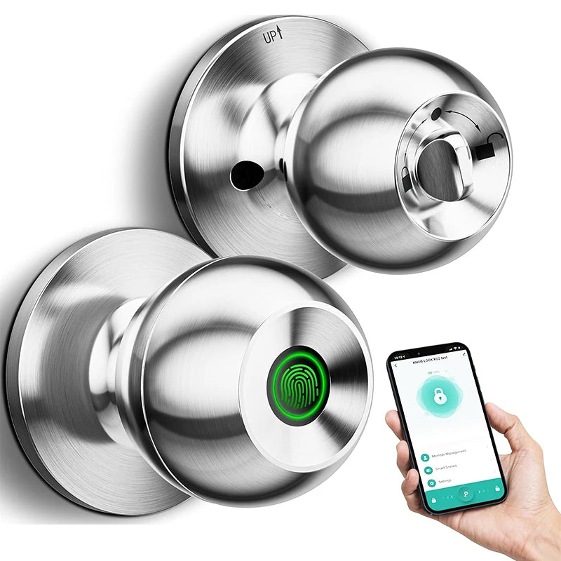 CIEPOJIET Tuya Smart Fingerprint Door Lock with Bluetooth & Keyless Entry