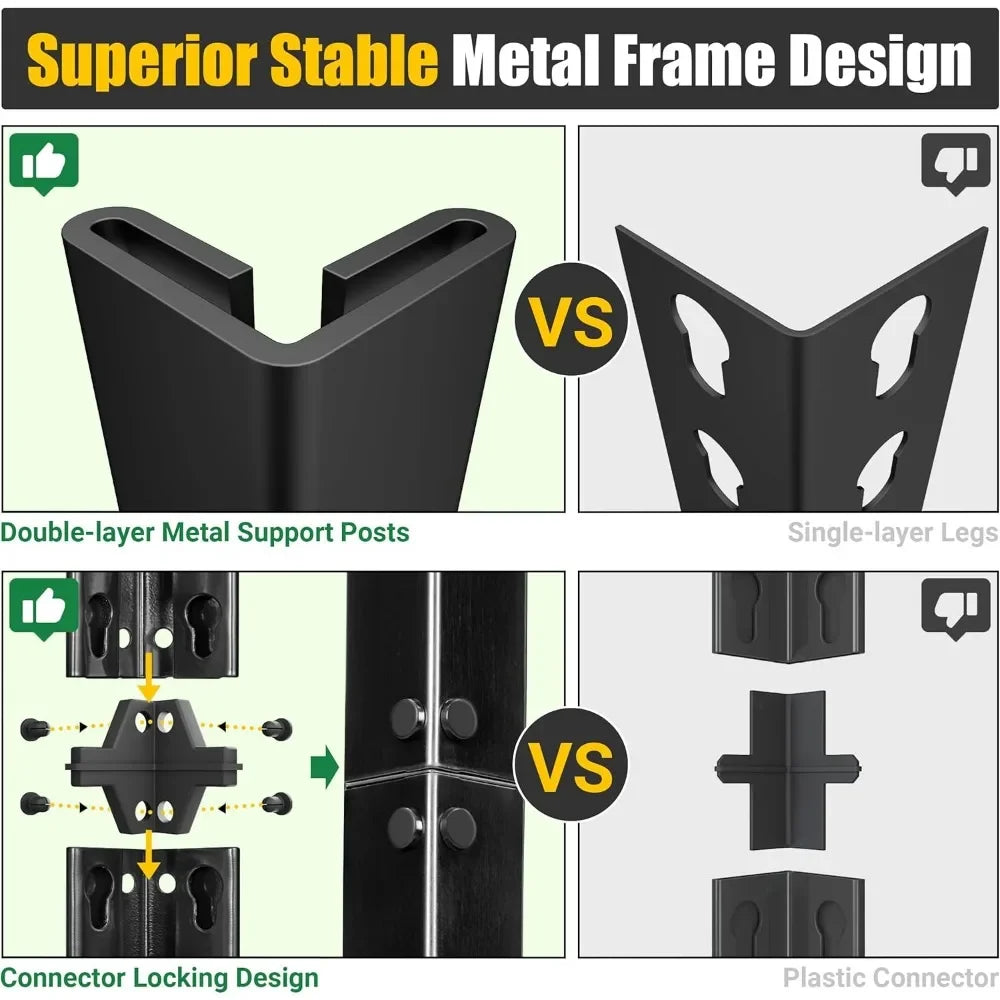 Heavy-Duty 5-Tier Adjustable Metal Storage Rack – Garage Shelving Unit