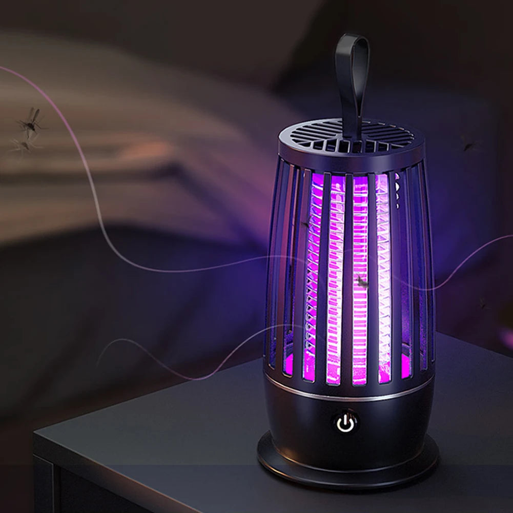 USB Rechargeable Electric Mosquito Swatter & Fly Trap with Night Light
