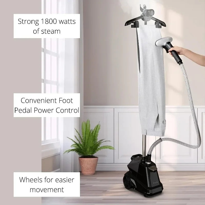 SALAV® X3A Heavy-Duty Commercial Garment Steamer, 3L Tank, Foot Pedals, 1800W