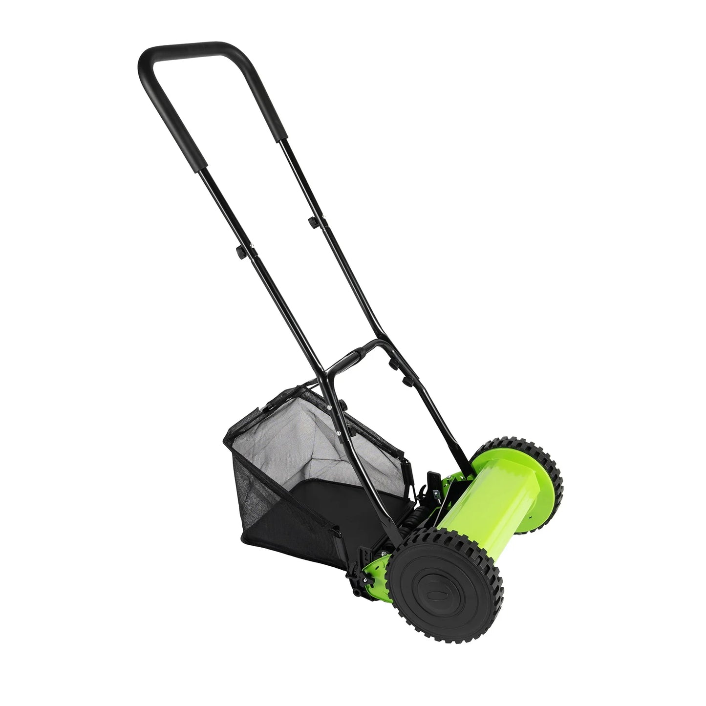 23L Hand Push Lawn Mower Adjustable Cutting Grass Height 12-45mm