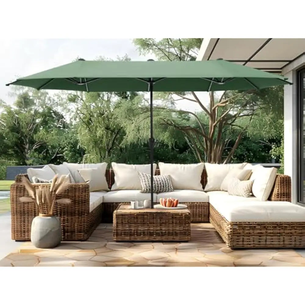 ✅ 13 FT Double-Sided Patio Umbrella – Twin Outdoor Market Umbrella with Crank