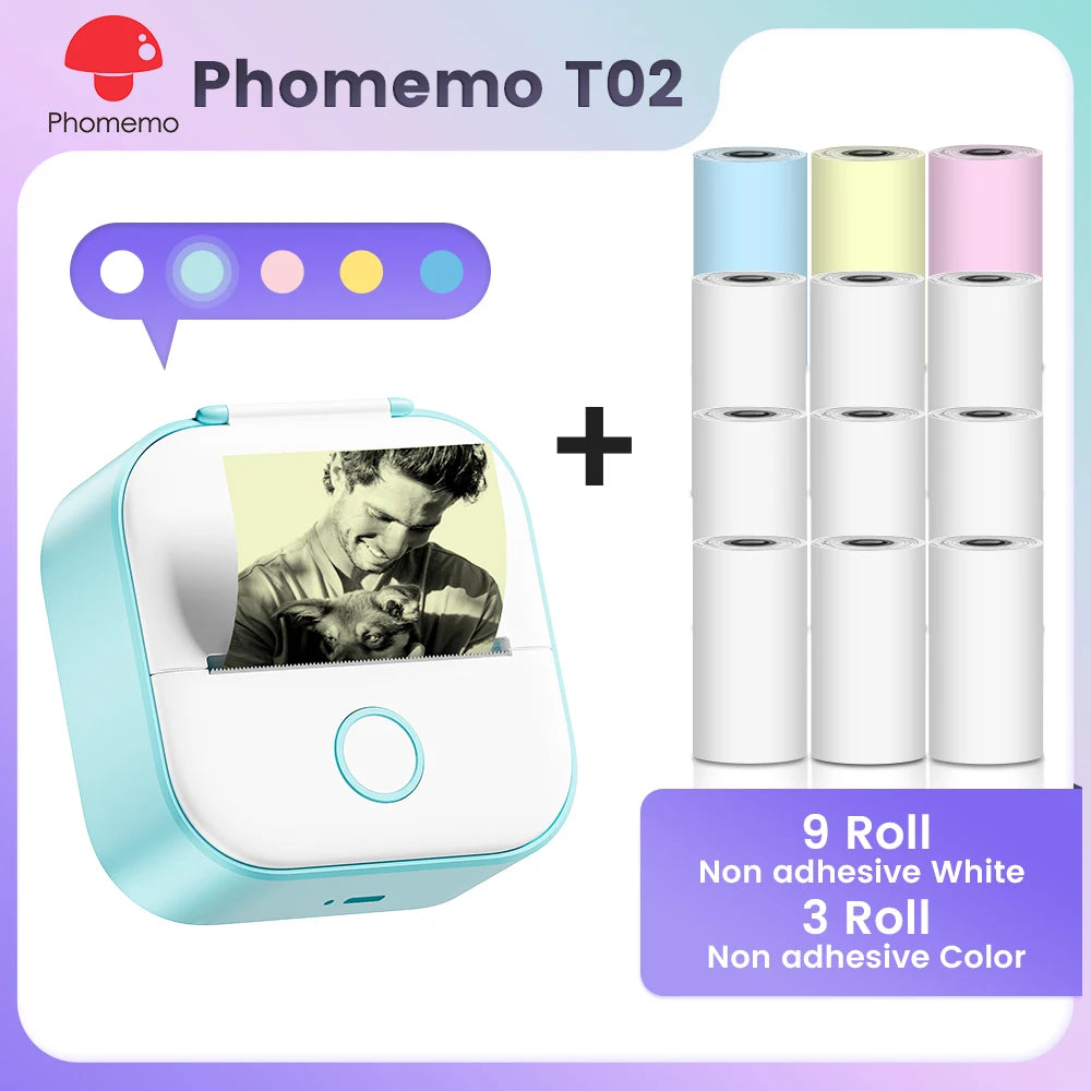 ✅ Phomemo T02 Mini Pocket Printer – Portable Label Maker & Sticker Printer