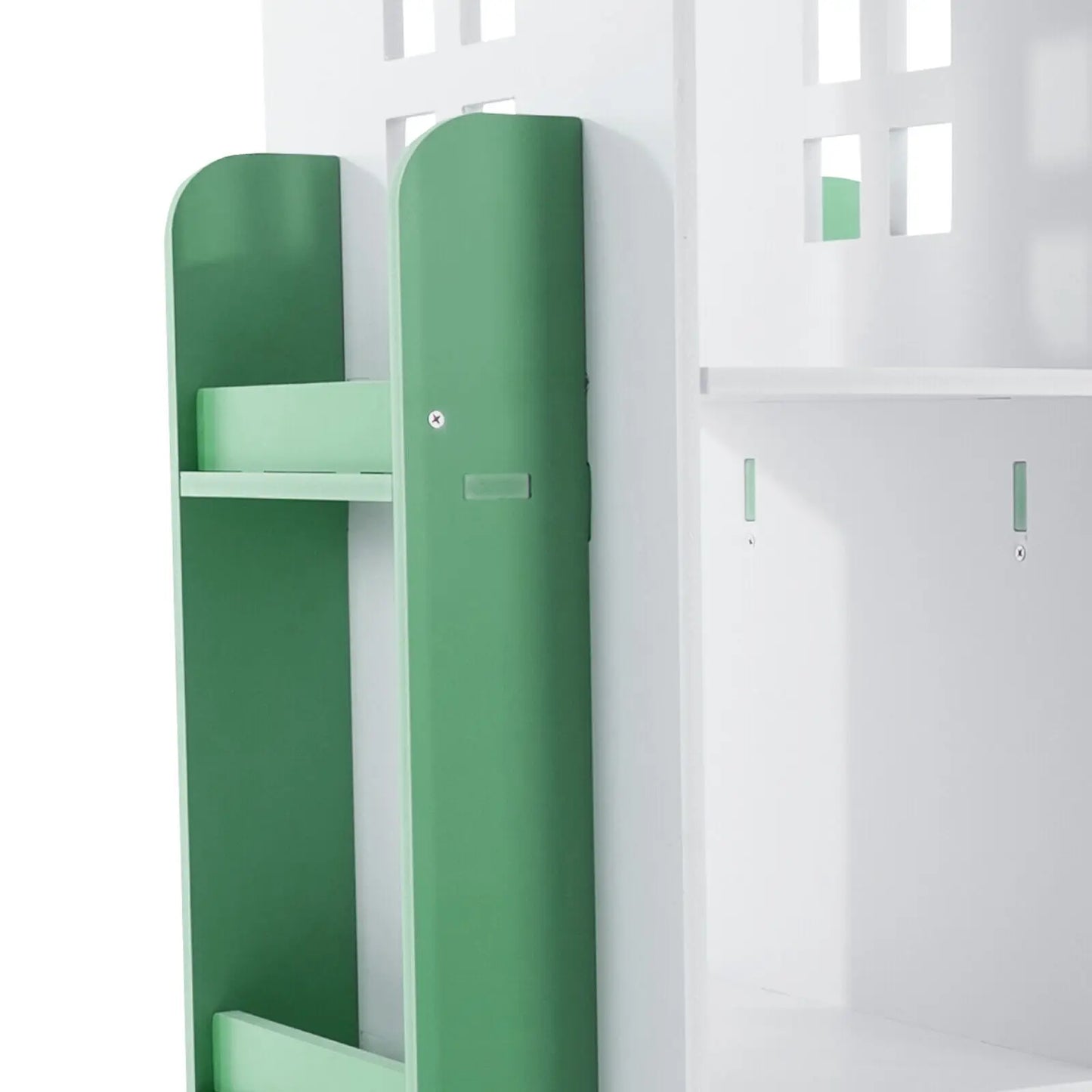 4-Tier Rotating Bookshelf – Freestanding Green Storage & Display Rack