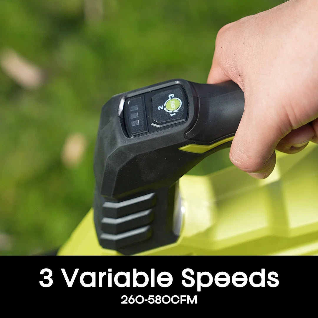 3-Speed 3500W Electric Snow & Leaf Blower, 4.0Ah Portable Air Blower