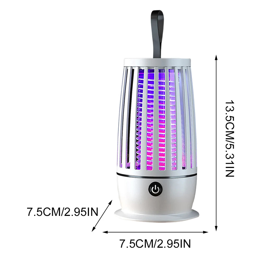 USB Rechargeable Electric Mosquito Swatter & Fly Trap with Night Light