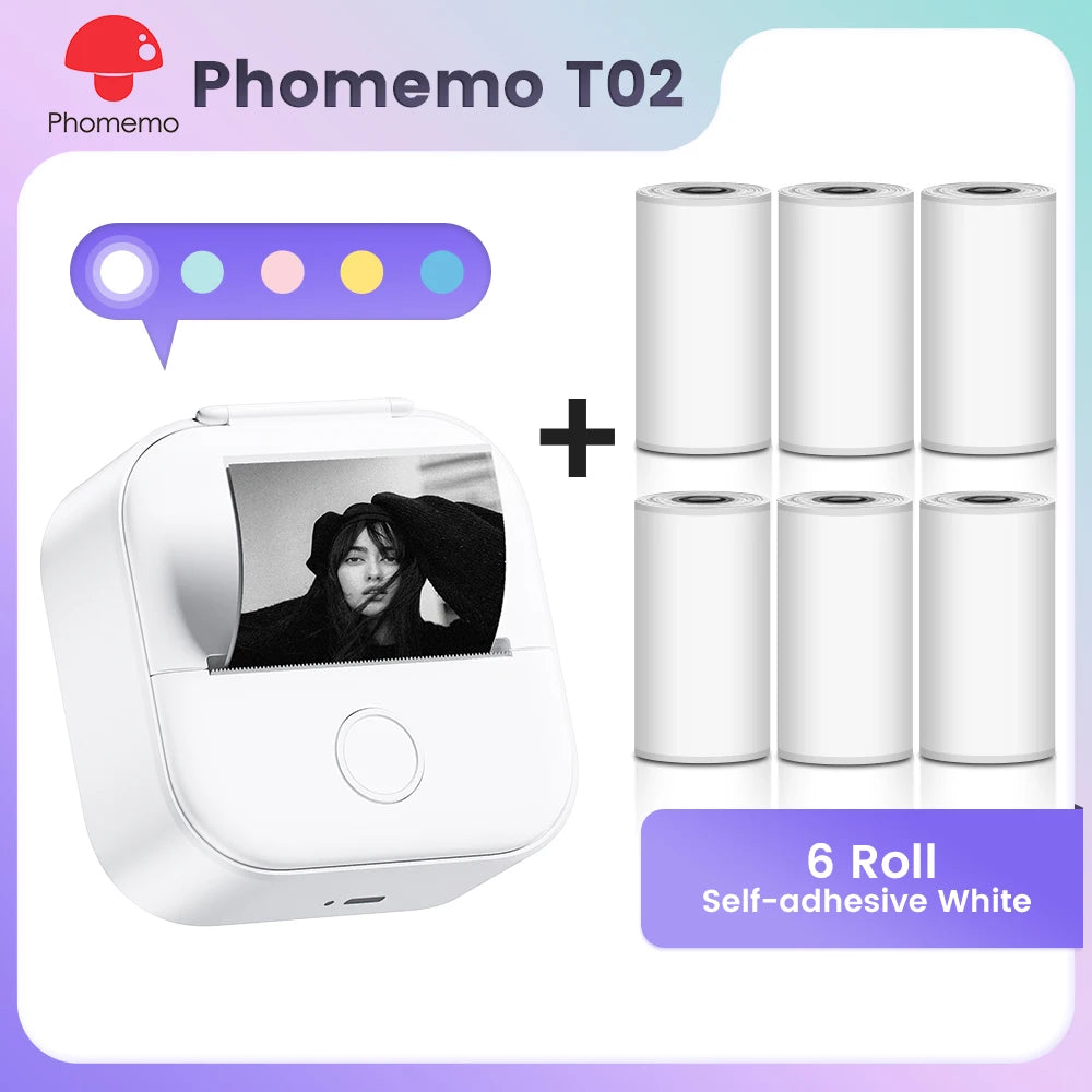 ✅ Phomemo T02 Mini Pocket Printer – Portable Label Maker & Sticker Printer
