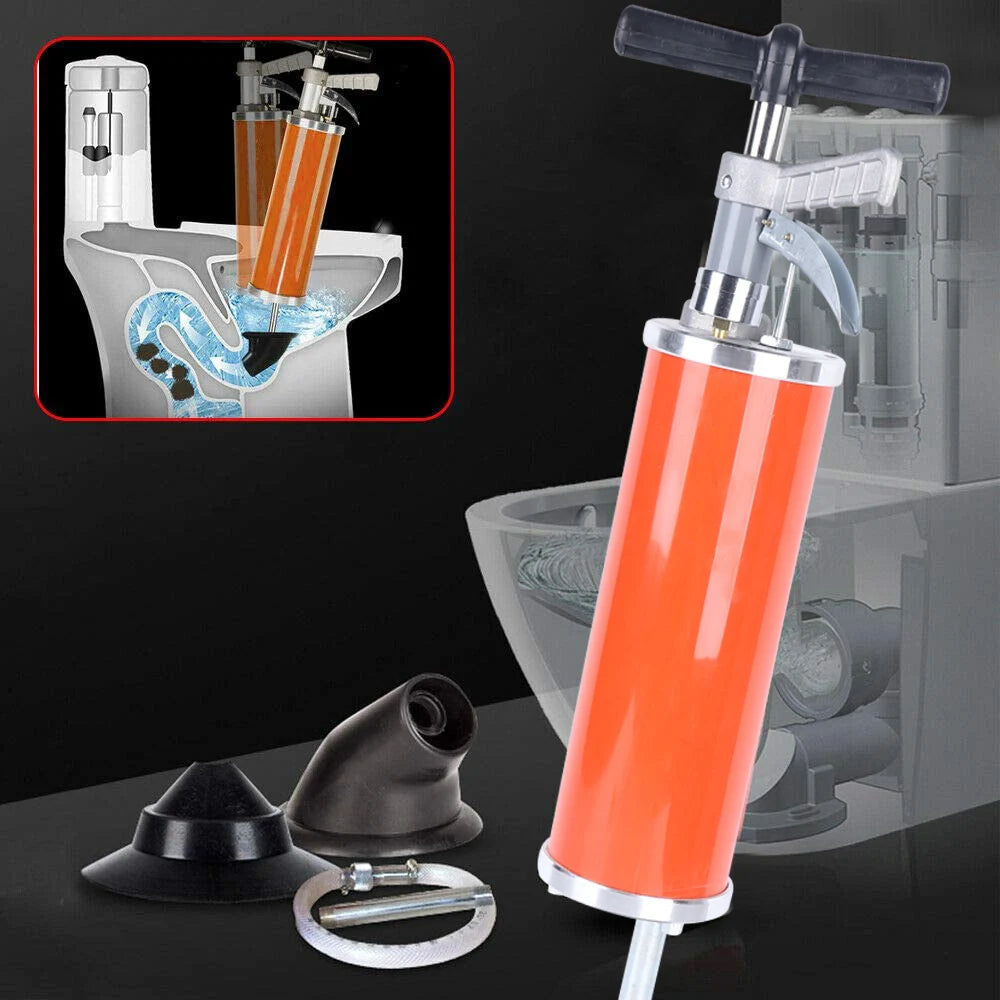 Drain Buster Plunger: Manual Power Suction Tool for Unblocking Toilets, Sinks, and Pipes