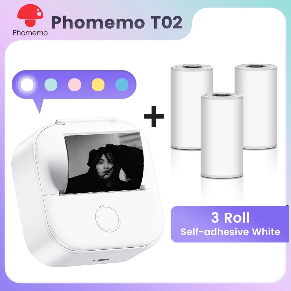 ✅ Phomemo T02 Mini Pocket Printer – Portable Label Maker & Sticker Printer