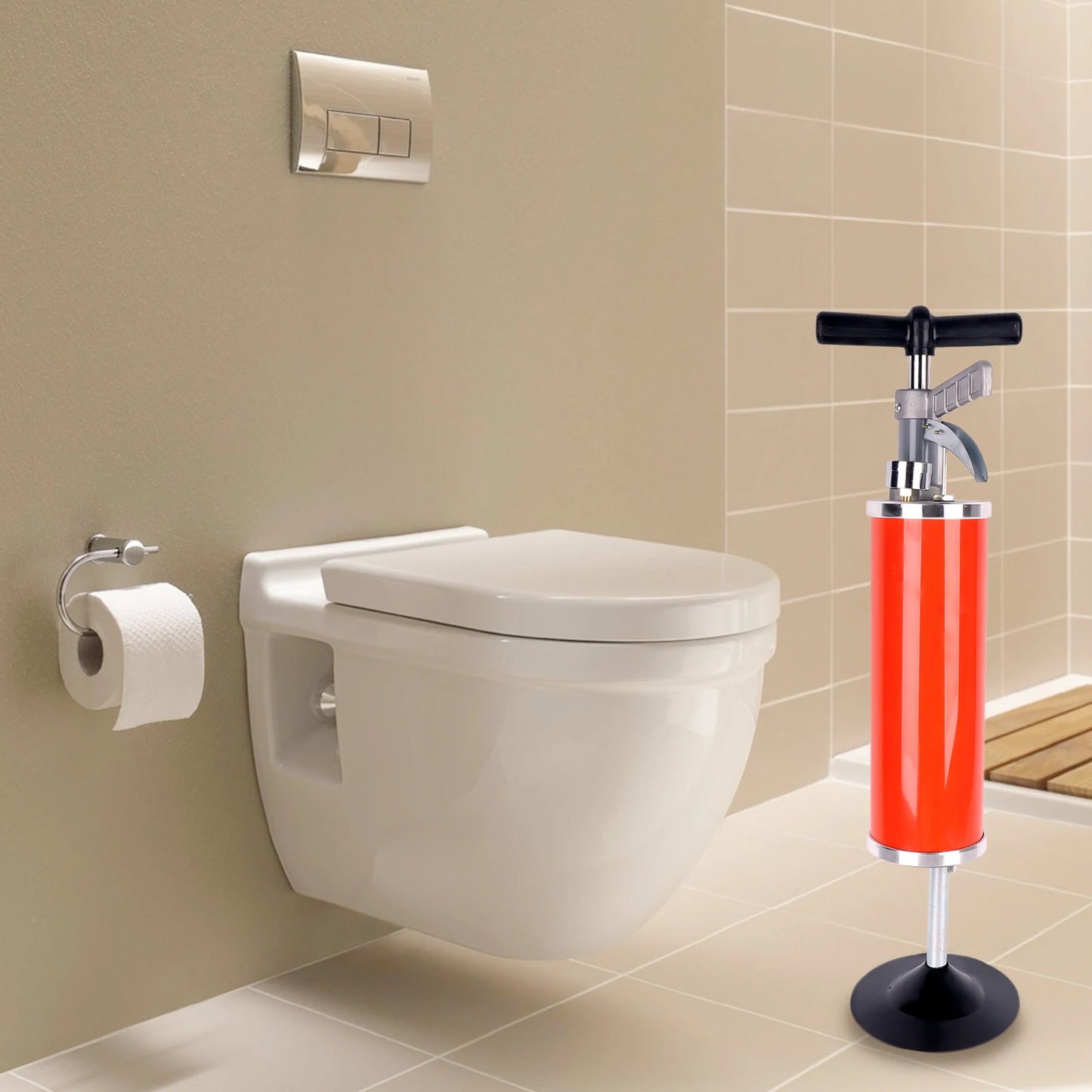 Drain Buster Plunger: Manual Power Suction Tool for Unblocking Toilets, Sinks, and Pipes