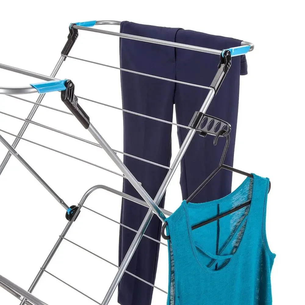 3-Tier Verso 66ft Clothes Rack with Flip-Out Arms, Double Locking, Folding Storage
