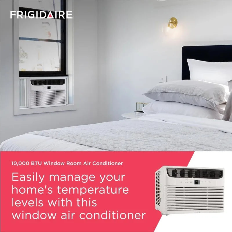 🌬 Frigidaire 10,000 BTU Quiet Window AC with Remote | Eco Mode | Cools Up to 450 Sq. Ft. | White