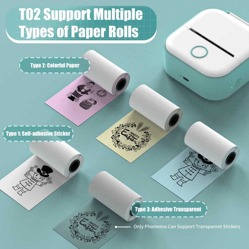 ✅ Phomemo T02 Mini Pocket Printer – Portable Label Maker & Sticker Printer