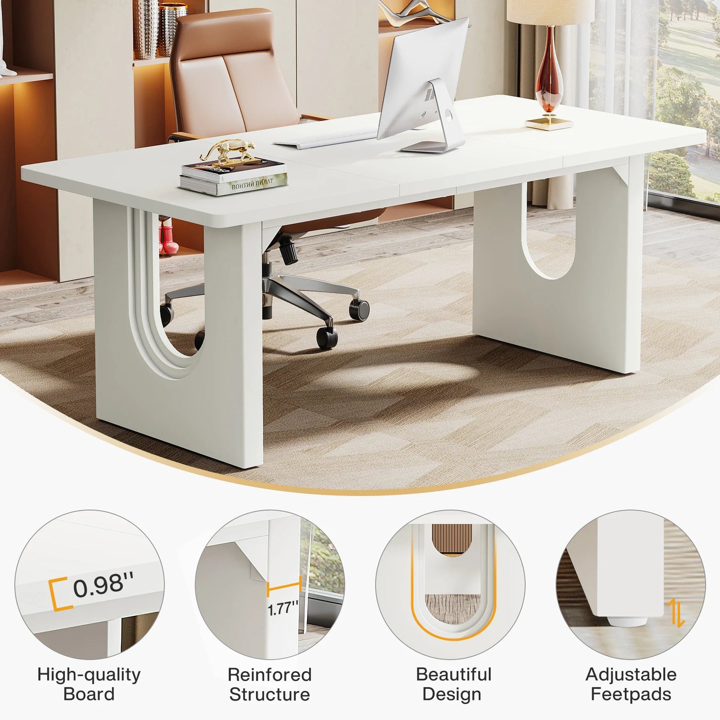 Tribesigns Executive 70.9" Large Office Computer Desk, Workstation Business Furniture