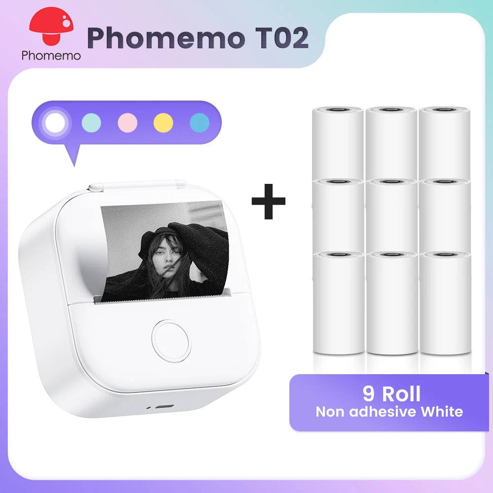 ✅ Phomemo T02 Mini Pocket Printer – Portable Label Maker & Sticker Printer