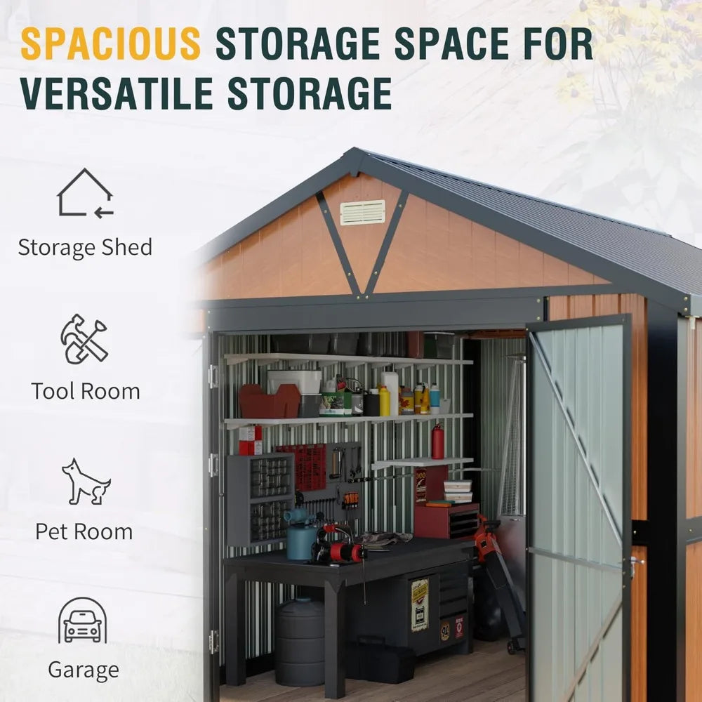 Outdoor Metal Shed 10x12 FT – Lockable, Spacious & Weather-Resistant