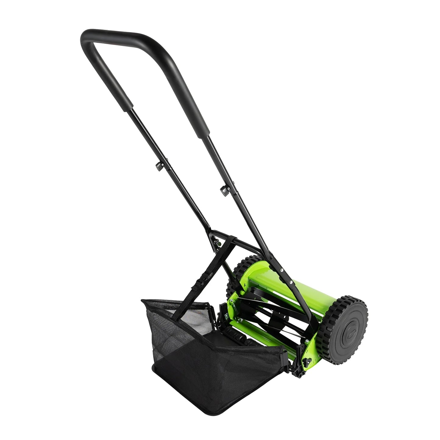 23L Hand Push Lawn Mower Adjustable Cutting Grass Height 12-45mm