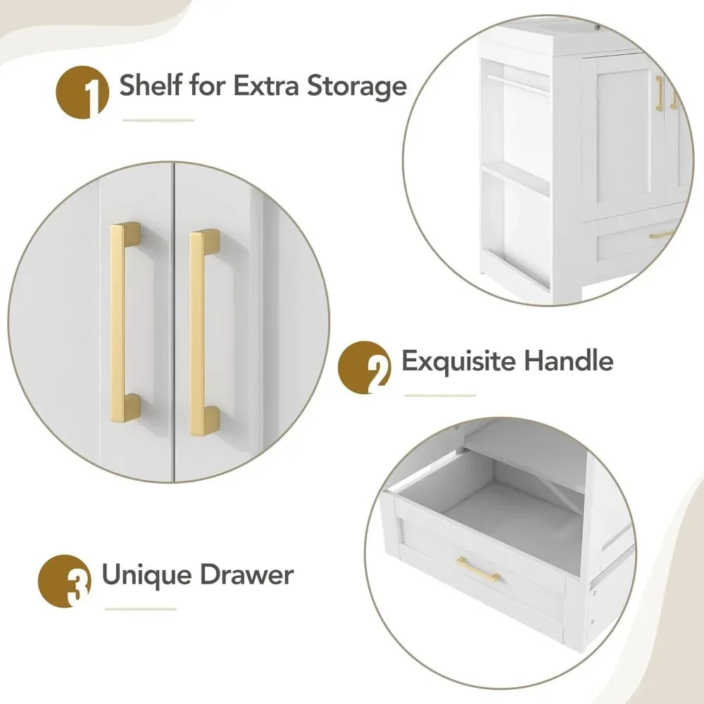 Freestanding Bathroom Vanity with Sink, Wood Storage Cabinet and Drawer